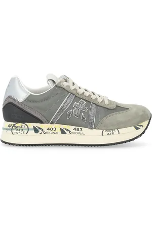 Premiata Sneaker Conny in tessuto e suede beige