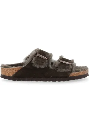 Birkenstock Sandalo Arizona in pelliccia marrone