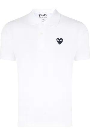 Comme des Garçons Polo Comme Des Garçons Play bianca con cuore nero