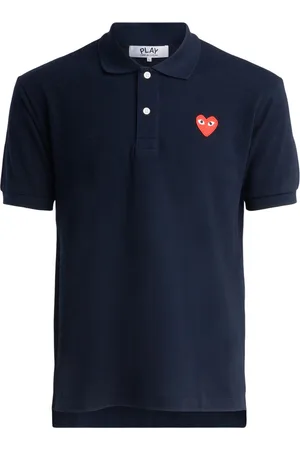 Comme des Garçons Polo Comme Des Garcons Play navy con cuore rosso