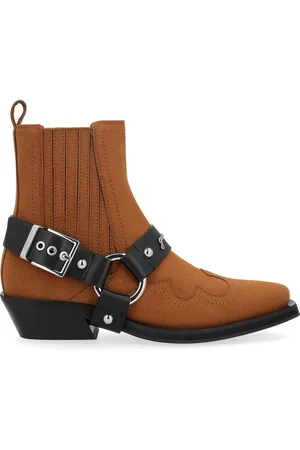 Ganni Stivali Chelsea Western in suede