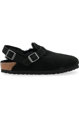 Birkenstock Sabot Tokio in suede e pelliccia color