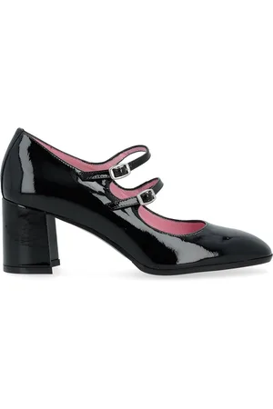 Carel Scarpa con tacco Alice in pelle verniciata nera