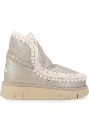 Mou Stivaletto Eskimo 18 Bounce in pelle color stone metalic