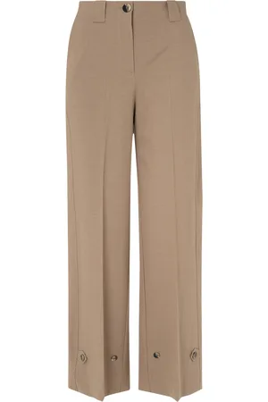 Ganni Pantalone drappeggiato color melange