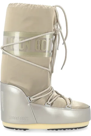 Moon Boot Stivale Icon Glace in raso platino
