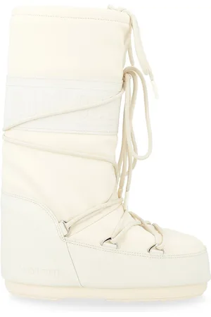 Moon Boot Stivale Icon Rubber in nylon color panna