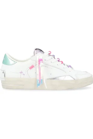 Crime london Sneaker Sk8 Deluxe Aqua Charms in pelle bianca