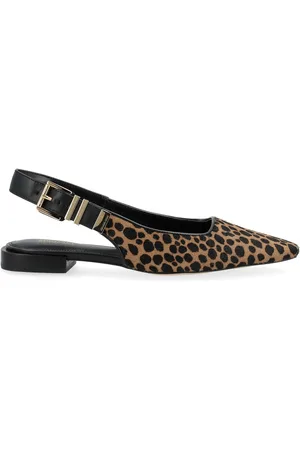 Michael Kors Slingback flat Darrington in pelle effetto cavallino maculato