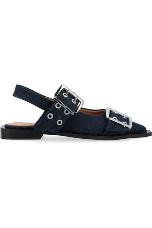 Ganni Ballerina Feminine Buckle in denim