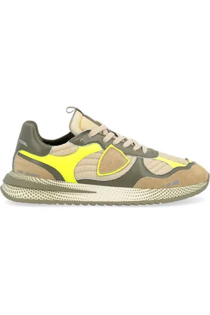 Philippe model Sneaker Olympique in mesh e pelle verde militare