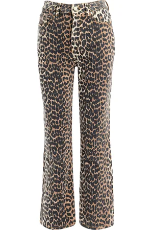 Ganni Jeans Betzy leopardato