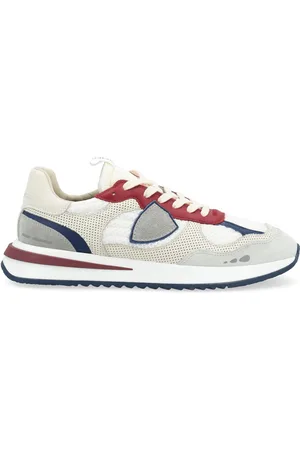 Philippe model Sneaker Olympique in mesh e pelle bianca e bordeaux