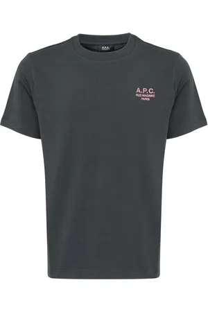 A.P.C. T-Shirt in cotone con logo rosa