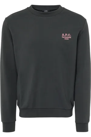 A.P.C. Felpa in cotone con logo rosa
