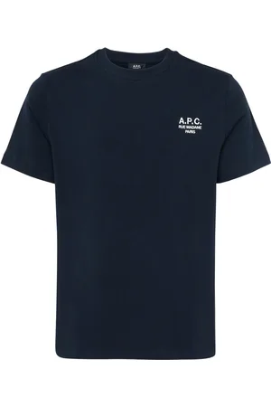 A.P.C. T-Shirt in cotone con logo bianco