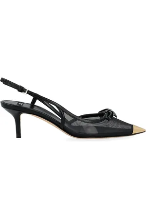 Elisabetta Franchi Slingback in nappa e rete nera