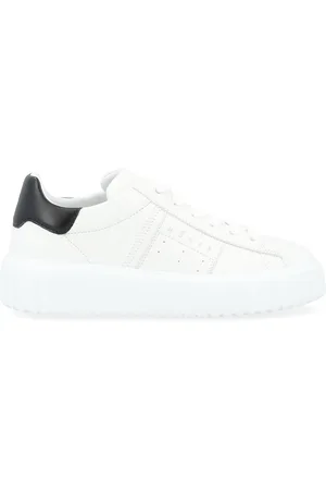 Hogan Sneaker H-Stripes in nappa bianca e nera