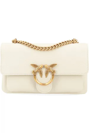 Pinko Borsa Mini Love Bag in pelle color avorio