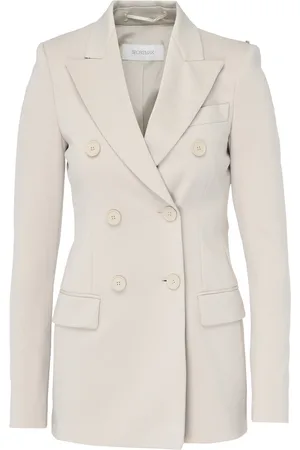 Sportmax Blazer Frizzo in jersey scuba tortora