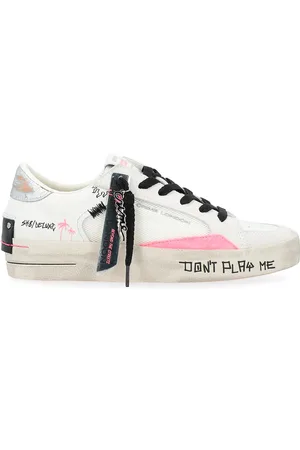 Crime london Sneaker Sk8 Graffiti Glde in pelle bianca