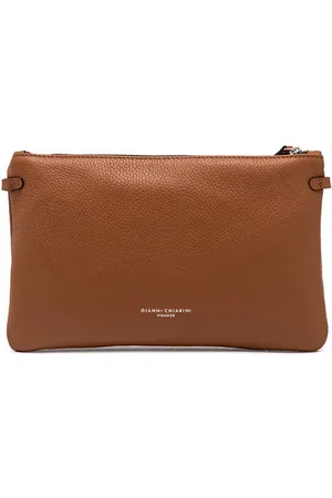 Gianni chiarini Borsa Clutch Hermy in pelle color caramello