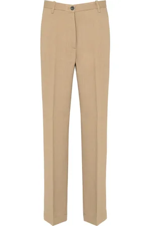Nine In The Morning Pantalone Deep in misto lino cammello