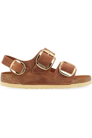 Birkenstock Sandalo Milano Big Buckle in pelle