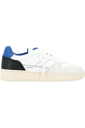 D.A.T.E. Sneaker Court 2.0 Vintage in pelle bianca e nera