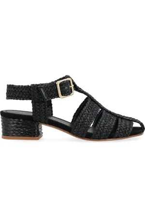 Paloma Barceló Sandalo Paloma Barcelò Fresia in raffia nera