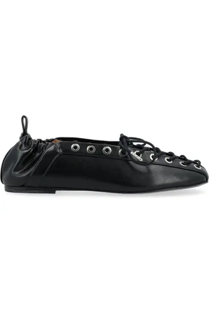 Ganni Ballerina in pelle nera