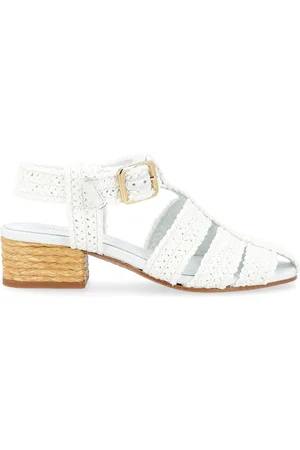 Paloma Barceló Sandalo Paloma Barcelò Fresia in raffia bianca