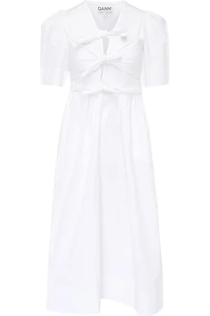 Ganni Abito midi in cotone