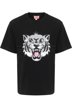 Kenzo T-Shirt Happy Tiger in jersey di cotone