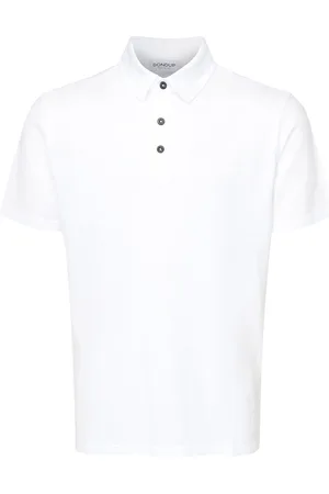 Dondup Polo in jersey fiammato bianca