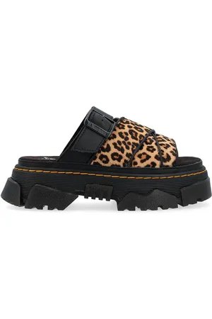 Dr. Martens Sandalo Platform Mattison in pelle leopardata