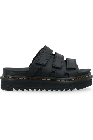 Dr. Martens Sandalo Raine Slide in pelle nera