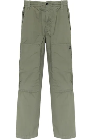 C.P. Company Pantaloni in cotone Rip Stop verdi