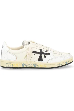 Premiata Sneaker 6775 in pelle used bianca e nera