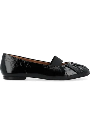 carmens Ballerina Bebe Fold in pelle nera