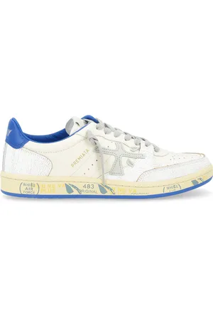 Premiata Sneaker 6779 in pelle used bianca e blu
