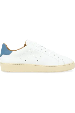 Hogan Sneaker H672 in pelle bianca e celeste