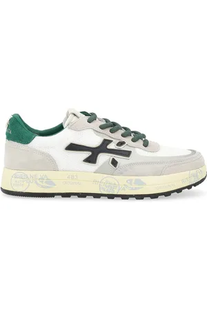 Premiata Sneaker Nous 7231 in pelle e tessuto e grigio