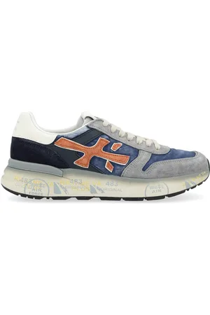 Premiata Sneaker Mick 7215 in pelle e tessuto e grigio
