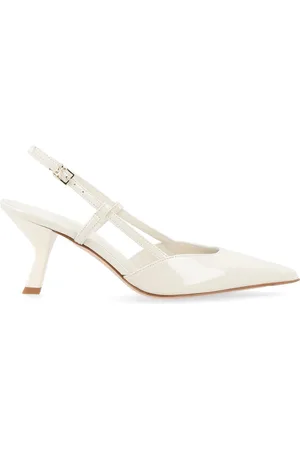 SERGIO LEVANTESI Slingback Kelly in pelle bianca