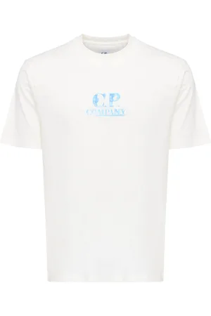C.P. Company T-Shirt in jersey di cotone 30/1 color bianca