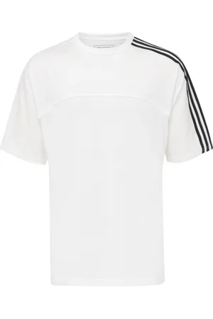 Y-3 T-Shirt 3-Stripes Short Sleeve in cotone bianca