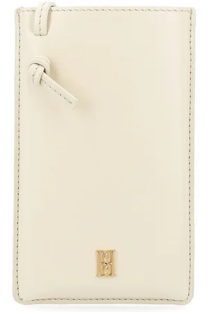 By Malene Birger Borsa Aya Phone Pouch in pelle color avorio