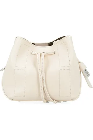 Hogan Borsa secchiello Hocket Mini in pelle color avorio