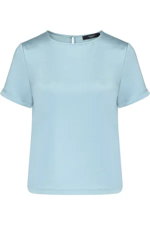 Max Mara T-shirt Weekend Max Mara Amburgo in raso azzurra